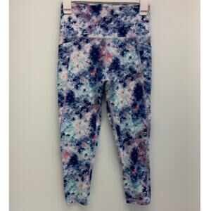 X by Gottex Capri Leggings Womens Small Activewear Multicolor Pockets Stretch